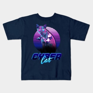 Cybercat Pet Cyborg cat cyberstyle 2077  Video game Kids T-Shirt